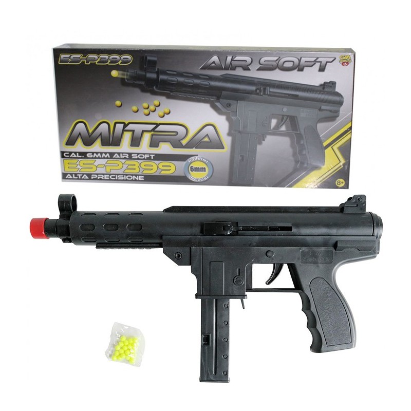 Mitra mitragliatrice giocattolo Spara pallini 6mm in plastica gioco bambini