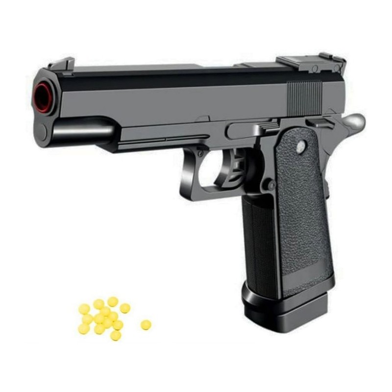 Pistola Giocattolo Spara Pallini 6mm AirSoft gioco bambini caricatore polizia