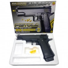 Pistola Giocattolo Spara Pallini 6mm AirSoft gioco bambini caricatore polizia