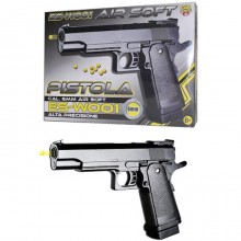 Pistola Giocattolo Spara Pallini 6mm AirSoft gioco bambini caricatore polizia