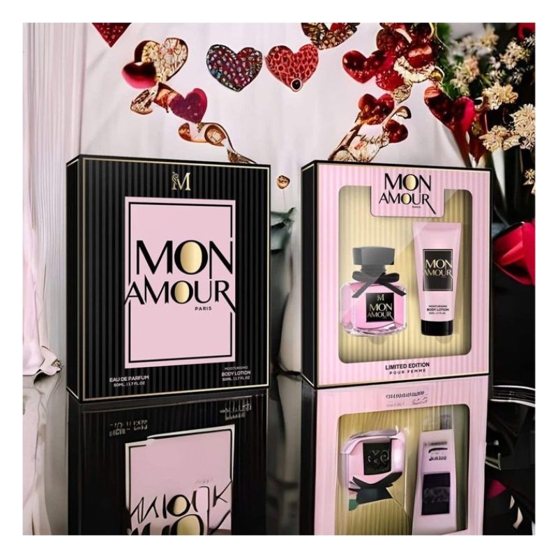 Hongu Set confezione regalo Mon Amour PROFUMO SPRAY+ LOZIONE CORPO ...