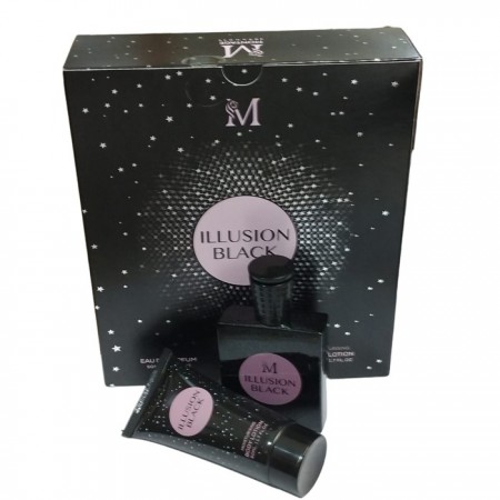 Set confezione regalo Black Illusion PROFUMO SPRAY LOZIONE CORPO DONNA / PER LEI