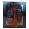 Hongu Set Regalo Uomo cofanetto Black Night PROFUMO SPRAY DOPOBARBA...