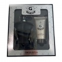 Set Regalo Uomo cofanetto G for Men Profumo 50+50ml spray Dopobarba per lui kit