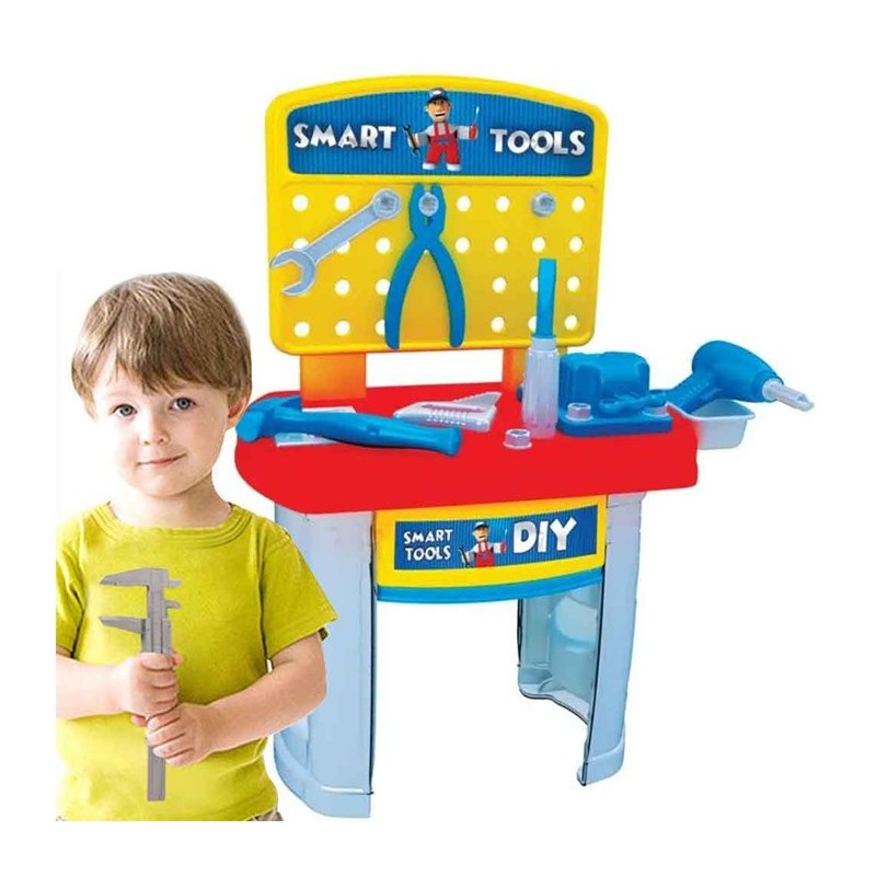 Banco da Lavoro Officina Giocattolo bambino 35 pz set mobile accessori bambino