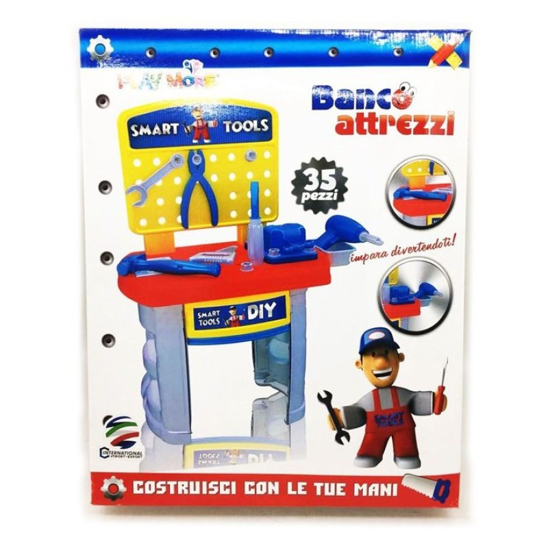 Play More Banco da Lavoro Officina Giocattolo bambino 35 pz set mob...
