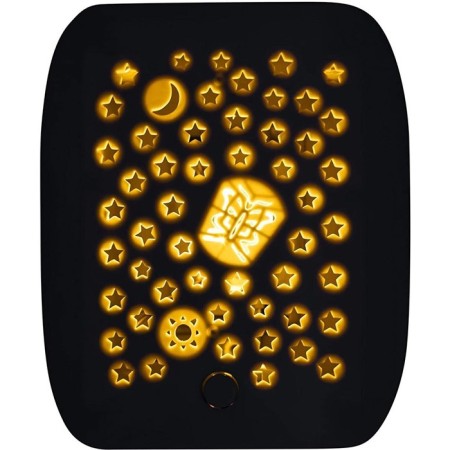 Materasso gonfiabile bambini con luci colorate proiettore 132x76x46 cm campeggio