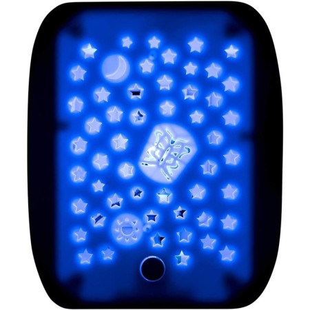 Materasso gonfiabile bambini con luci colorate proiettore 132x76x46 cm campeggio