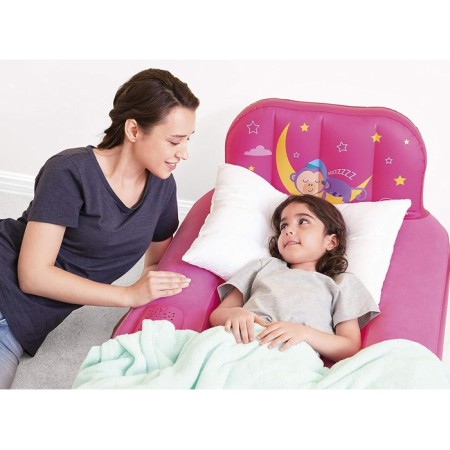 Materasso gonfiabile bambine con proiettore luci colorate 132x76x46 cm campeggio