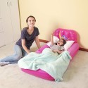 Materasso gonfiabile bambine con proiettore luci colorate 132x76x46 cm campeggio
