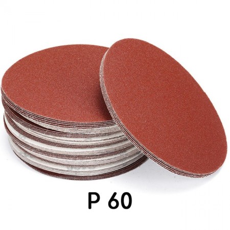 Dischi Abrasivi velcrati velcro 150mm no Foro Forati a Strappo Carta Abrasiva fino a 50 dischi