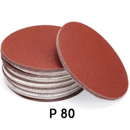 Dischi Abrasivi velcrati velcro 150mm no Foro Forati a Strappo Carta Abrasiva fino a 50 dischi