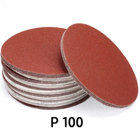 Dischi Abrasivi velcrati velcro 150mm no Foro Forati a Strappo Carta Abrasiva fino a 50 dischi