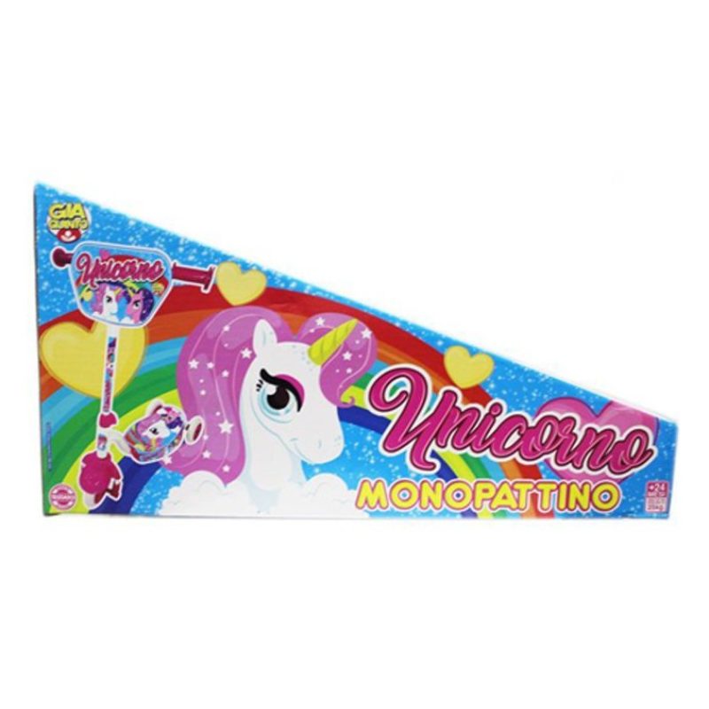 giaquinto Monopattino in metallo unicorno per bambini street scoote...