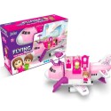 Aereo Giocattolo per Bambine Aereoplano Apribile con 2 bambole casa playset