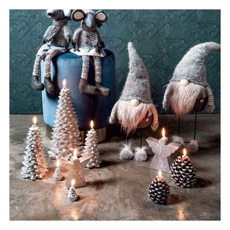 Hongu Candele natalizie 6 pezzi pigna innevata decorative casa con ...