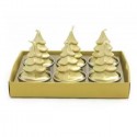 Candele natalizie 6 pezzi albero natale decorative casa feste argento oro rosso