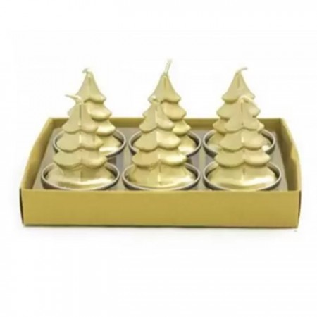 Candele natalizie 6 pezzi albero natale decorative casa feste argento oro rosso