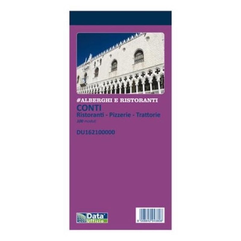 DataUfficio 5x Blocchi CONTI per ristoranti e alberghi pub da 50X2 ...