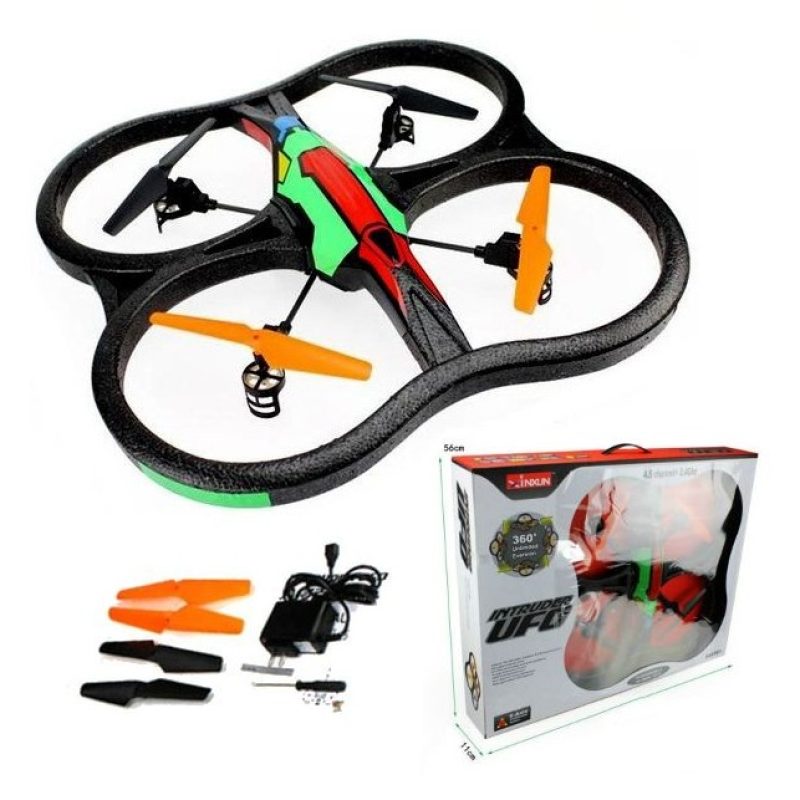 Drone EXPLORER batteria quadrirotore motore quattro eliche UFO radiocomandato