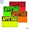 Cartotecnica Cartello targa segnale Affittasi 25 pz 23x33cm negozio...