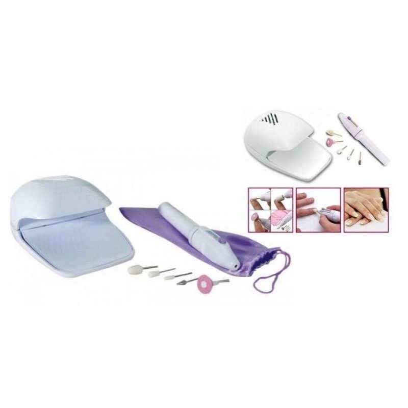 KIT FRESA UNGHIE ASCIUGA SMALTO MANI NAIL ART DECORAZIONE MANICURE PEDICURE