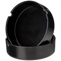 12 posacenere portacenere rotondo nero plastica portatile bar pub ristorante