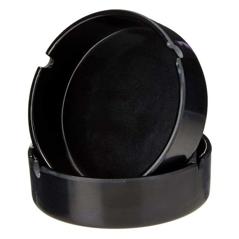 Kmt Style 12 posacenere portacenere rotondo nero plastica portatile...
