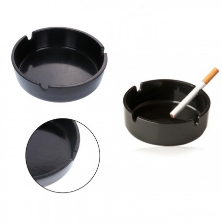 12 posacenere portacenere rotondo nero plastica portatile bar pub ristorante