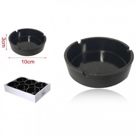 12 posacenere portacenere rotondo nero plastica portatile bar pub ristorante