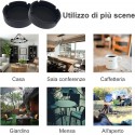 12 posacenere portacenere rotondo nero plastica portatile bar pub ristorante
