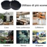 Kmt Style 12 posacenere portacenere rotondo nero plastica portatile...