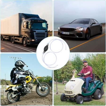 Pompa aspira liquidi benzina a sifone travaso tubo gomma gasolio diesel olio