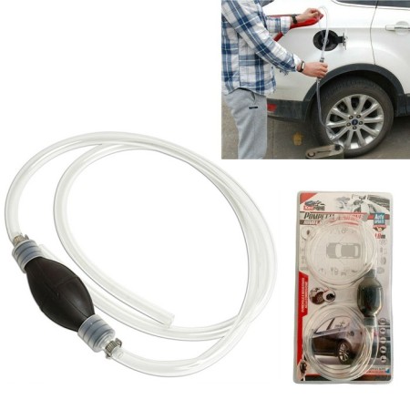 Pompa aspira liquidi benzina a sifone travaso tubo gomma gasolio diesel olio