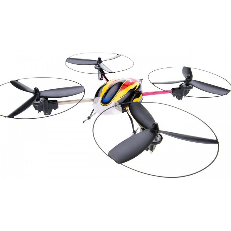 Drone INTRUDER batteria quadrimotore quattro eliche rotore UFO radiocomandato