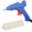 Pistola Grande colla a caldo 30 stick 11mm 60W elettrica blu LED interruttore