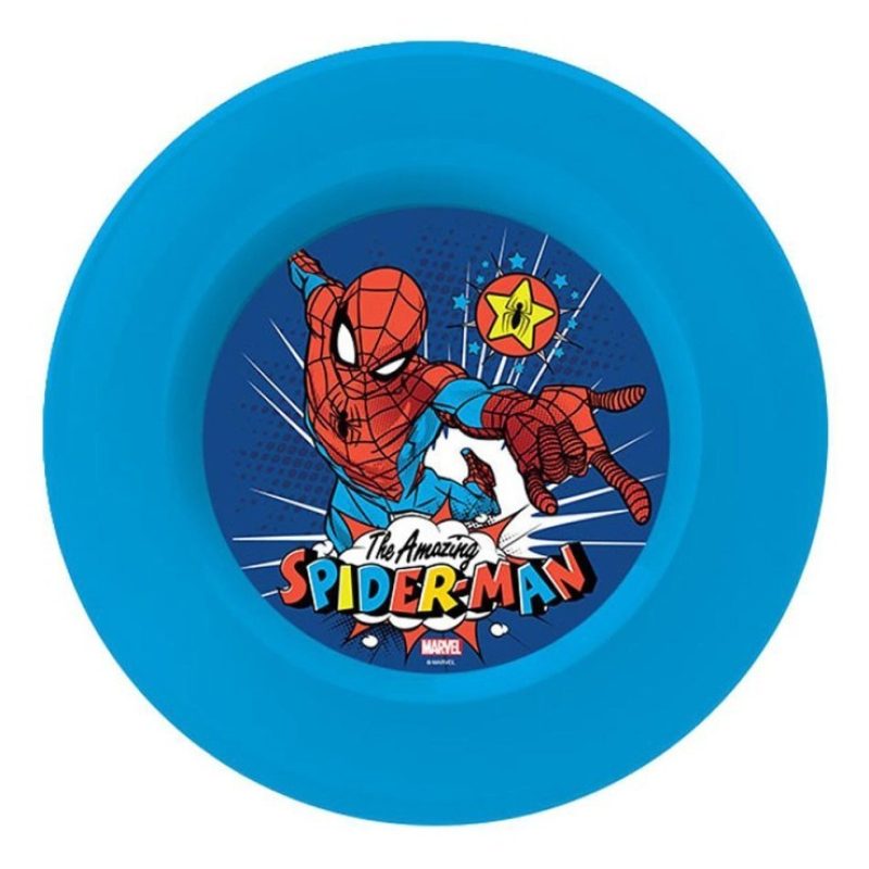 DIAKAKIS Set pappa da 3PZ Spiderman piatto ciotola tazza pranzo scu...