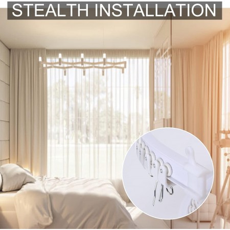 Tenda binario 5M Curvo casa scorrevole montaggio soffitto divisore per stanze