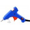 Pistola piccola colla a caldo 48 stick 7,2mm 20W elettrica blu LED interruttore