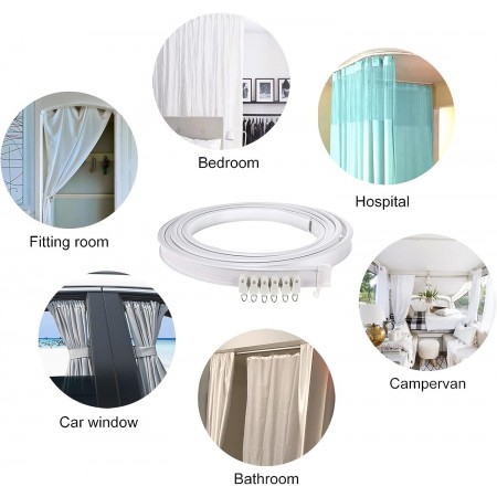 Tenda binario 5M Curvo casa scorrevole montaggio soffitto divisore per stanze