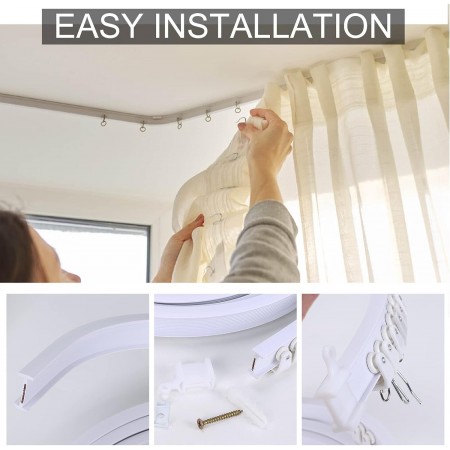 Tenda binario 5M Curvo casa scorrevole montaggio soffitto divisore per stanze