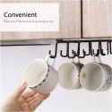 2x Appendere Porta Tazze Sottoripiano 12 Ganci Tazzine Sotto Mensola Mug bianco