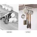 2x Appendere Porta Tazze Sottoripiano 12 Ganci Tazzine Sotto Mensola Mug bianco