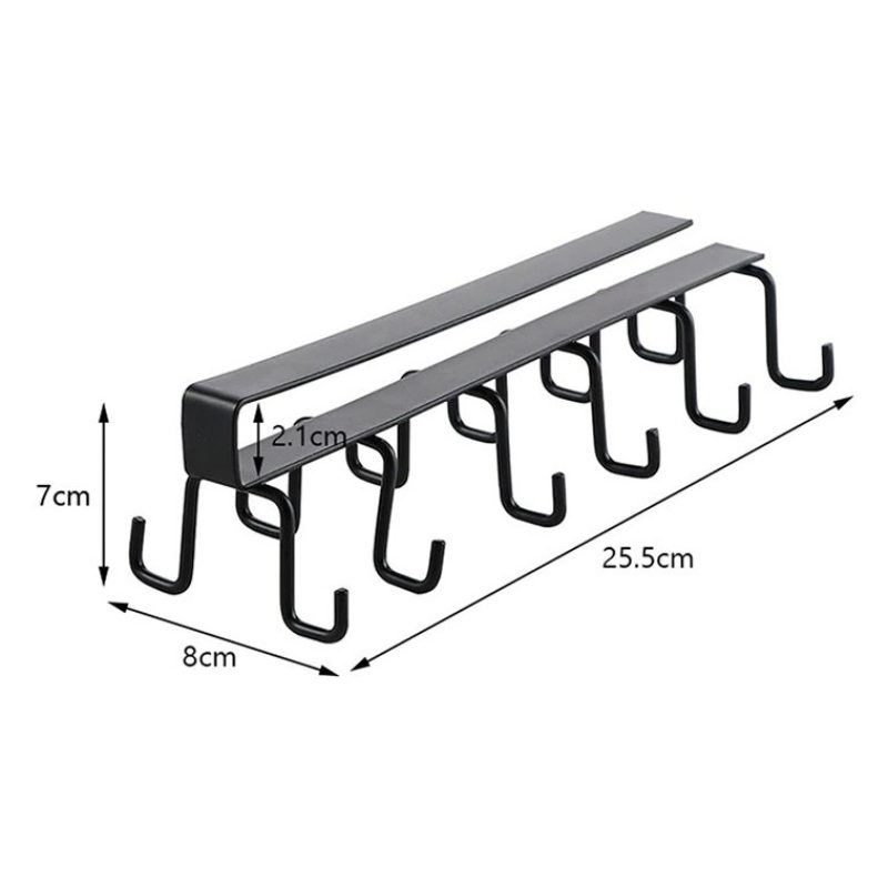 Hongu 2x Appendere Porta Tazze Sottoripiano 12 Ganci Tazzine Sotto ...