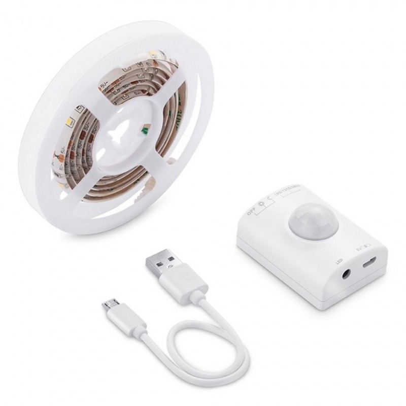 Hongu Striscia LED con sensore movimento per interni scala 2m batte...