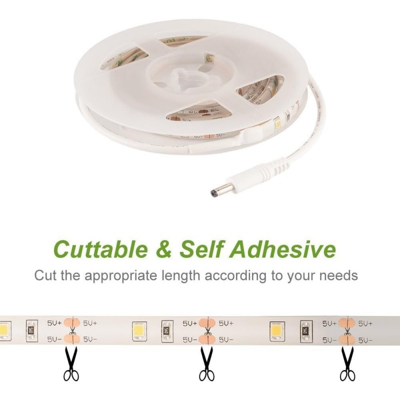 Hongu Striscia LED con sensore movimento per interni scala 2m batte...