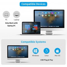 2D Scanner Lettore di Codici a Barre USB, Pistola Barcode per QR Code 1D 2D