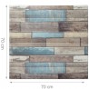 Kmt Style 5x Pannello adesivo 3D 70x70cm carta da parati parete mat...