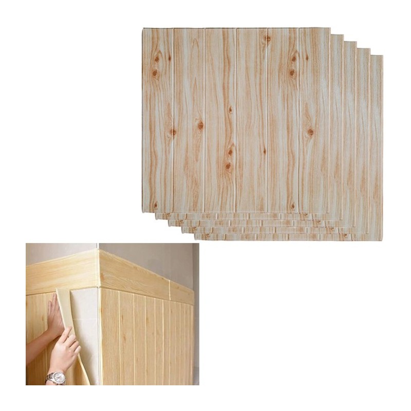 Pannello decorativo per parete rivestimento interno decoro effetto Legno 5pz