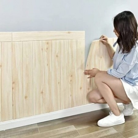 Pannello decorativo per parete rivestimento interno decoro effetto Legno 5pz
